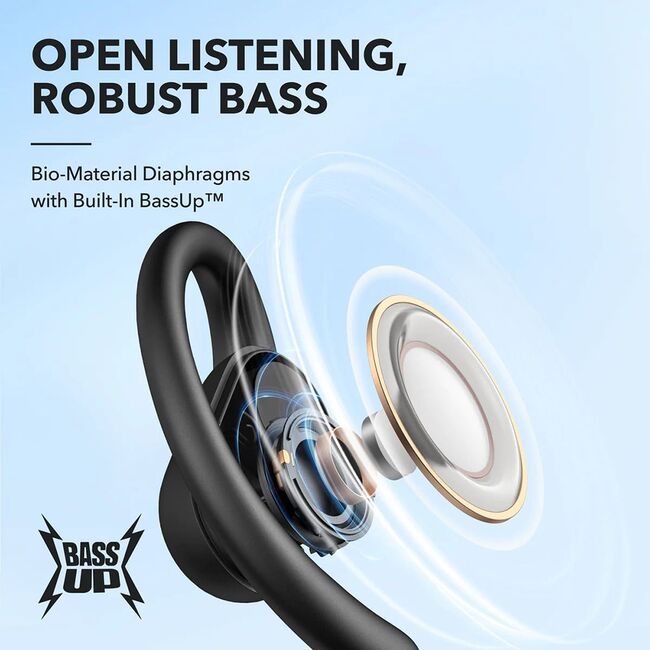 Casti Wireless Open-Ear Anker SoundCore V30i, IPX5, Autonomie 36H, Bluetooth 5.3, Negru