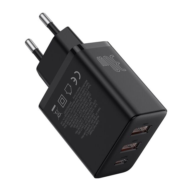 Incarcator GaN priza 2x USB, Type-C, Fast Charging, 30W Baseus, P10111402113-00
