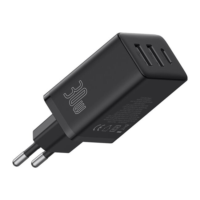 Incarcator GaN priza 2x USB, Type-C, Fast Charging, 30W Baseus, P10111402113-00