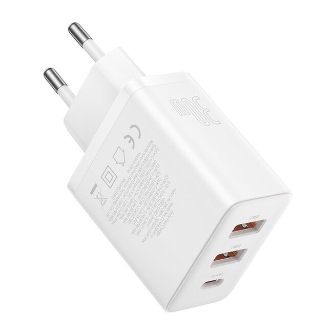Incarcator GaN priza 2x USB, Type-C, Fast Charging, 30W Baseus, P10111402213-00