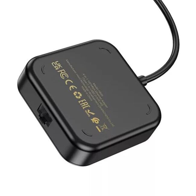 Adaptor Easy Link (HB35) - 4 in 1 Gigabit Ethernet, USB-C la 3x USB2.0 + RJ45, 0.2m, negru