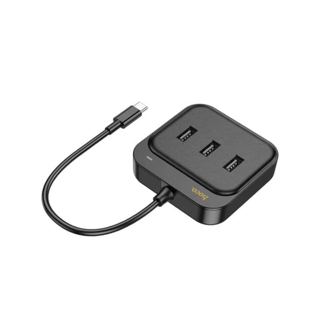 Adaptor Easy Link (HB35) - 4 in 1 Gigabit Ethernet, USB-C la 3x USB2.0 + RJ45, 0.2m, negru