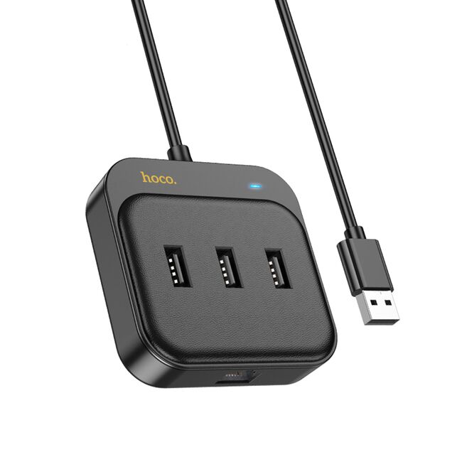 Adapter Easy Link (HB35) - 4 in 1 Gigabit Ethernet, USB la 3x USB2.0 + RJ45, 0.2m, negru