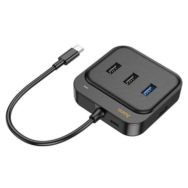 Adaptor Easy Link (HB38) - 7 in 1, de la USB-C la HDMI, SD, TF, USB3.0, 2 x USB2.0, Type-C PD100W, negru