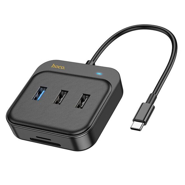 Adaptor Easy Link (HB38) - 7 in 1, de la USB-C la HDMI, SD, TF, USB3.0, 2 x USB2.0, Type-C PD100W, negru