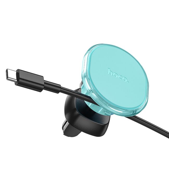 Suport telefon auto magnetic grila ventilatie Hoco H1, turcoaz