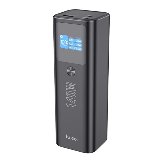 Power bank USB, 2x Type-C, Digital Display, 140W, 25000mAh, negru