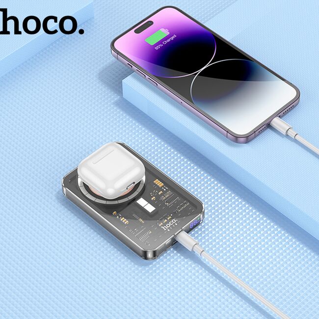 Power bank Apple MagSafe 5000mAh Fast Charge 20W Hoco Q14, negru