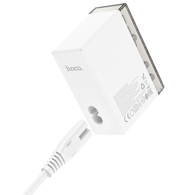 Statie de incarcare priza 3x USB, 3 x USB Type-C + cablu DC Hoco N36, 65W, alb