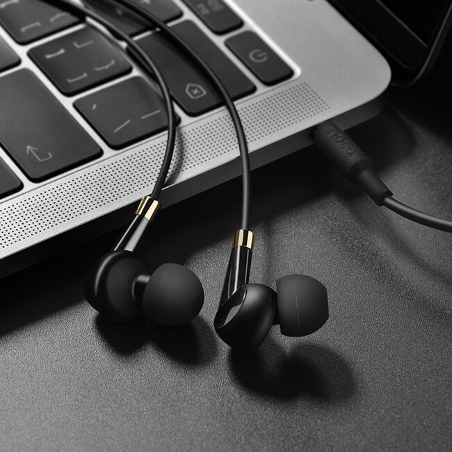 Casti stereo Jack 3.5mm cu microfon Hoco M58, 1.2m, alb
