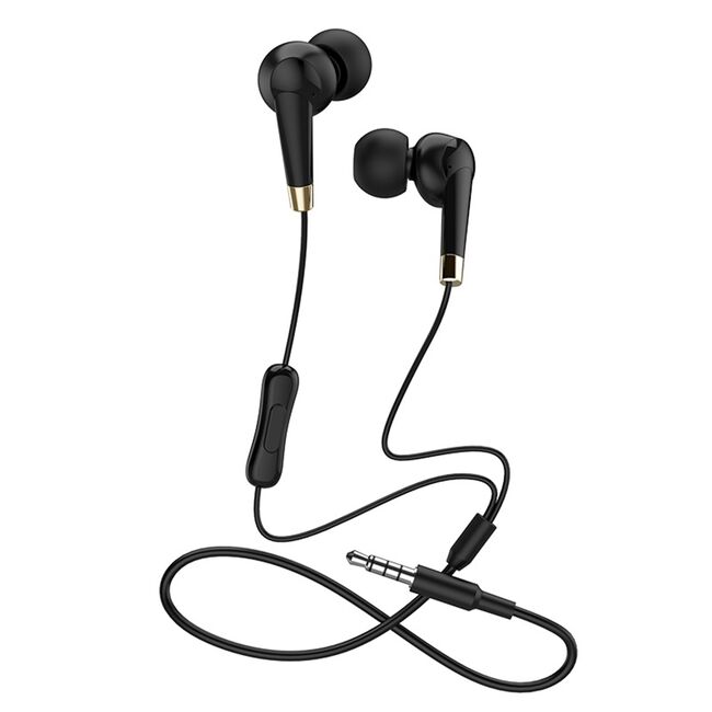 Casti stereo Jack 3.5mm cu microfon Hoco M58, 1.2m, alb