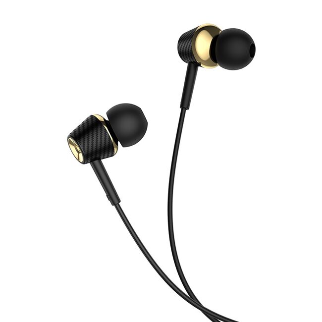 Casti audio in-ear cu microfon Jack 3.5mm Hoco M70, 1.2m, negru