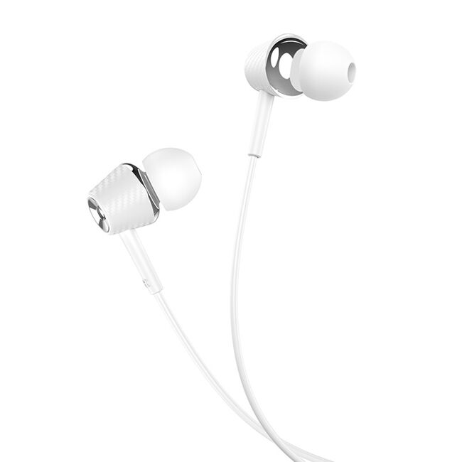 Casti audio in-ear cu microfon Jack 3.5mm Hoco M70, 1.2m, alb