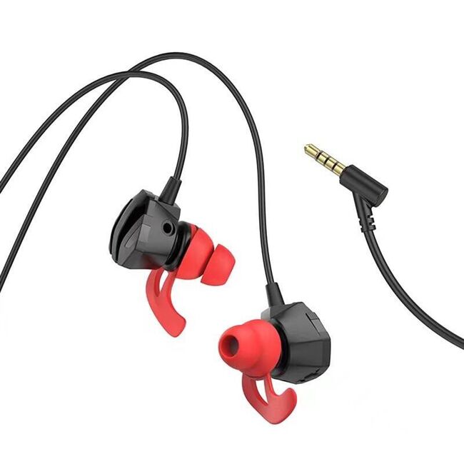 Casti gaming in-ear Jack 3.5mm cu microfon Hoco M105, negru