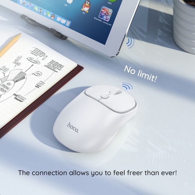 Mouse laptop wireless 2.4G, 1600 DPI Hoco GM25, mov
