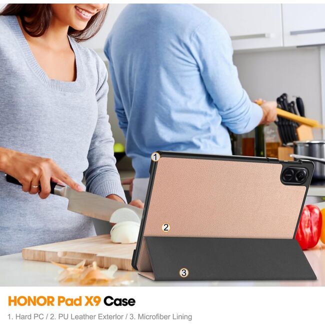 Husa Honor Pad X9 11.5 inch UltraSlim cu functie stand, rose gold