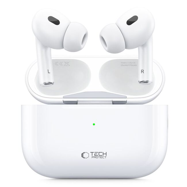 Căști Wireless TWS In-Ear Pro – Bluetooth, Control Tactil, Detectare Automată, Încărcare Wireless MagSafe, Alb