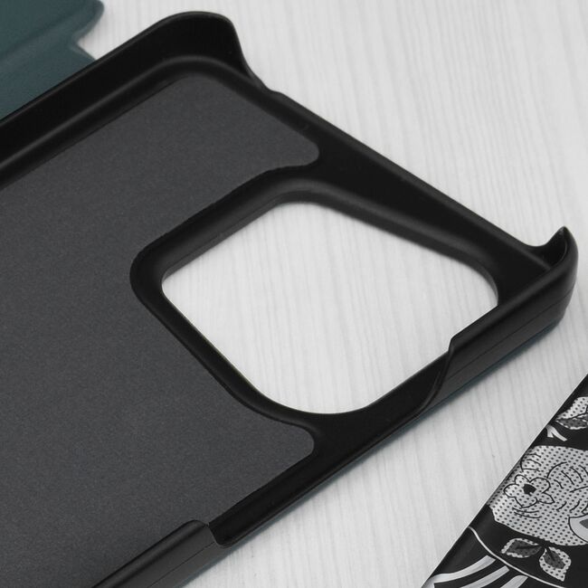 Husa Xiaomi Redmi Note 13 Pro 4G Eco Leather View flip tip carte, dark green
