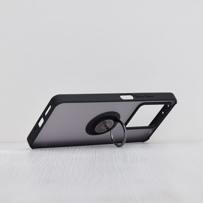 Husa Xiaomi Redmi Note 13 5G Techsuit Glinth cu inel suport stand magnetic, negru