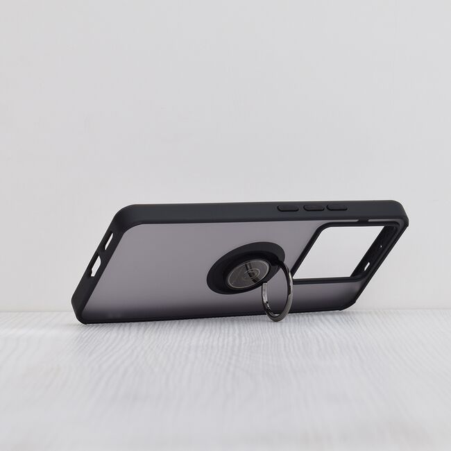 Husa Xiaomi Redmi Note 13 Pro 5G Techsuit Glinth cu inel suport stand magnetic, negru