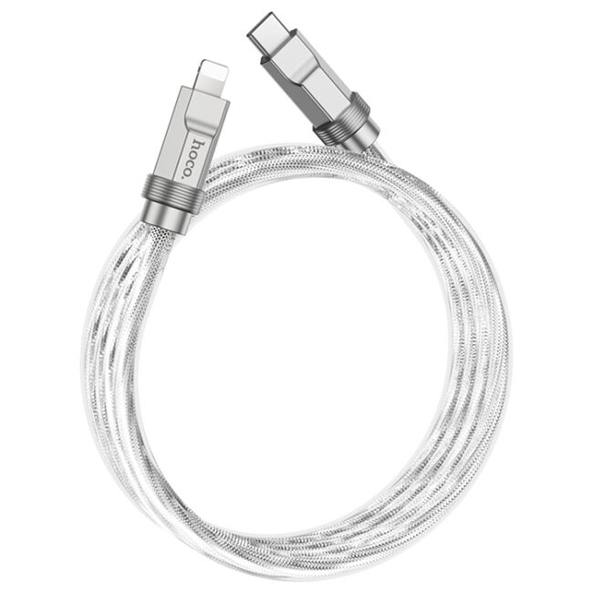 Cablu USB-C la iPhone Fast Charging 20W Hoco U113, 1m, argintiu