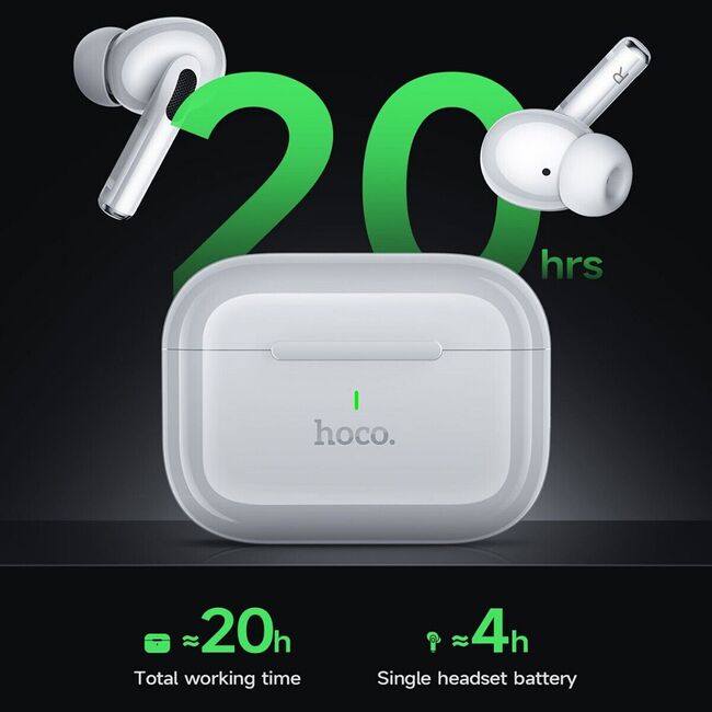 Casti Bluetooth True Wireless Hi-Fi in-ear Hoco EW59, alb