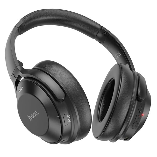 Casti on-ear Bluetooth ANC Hoco W37, multipoint, auriu