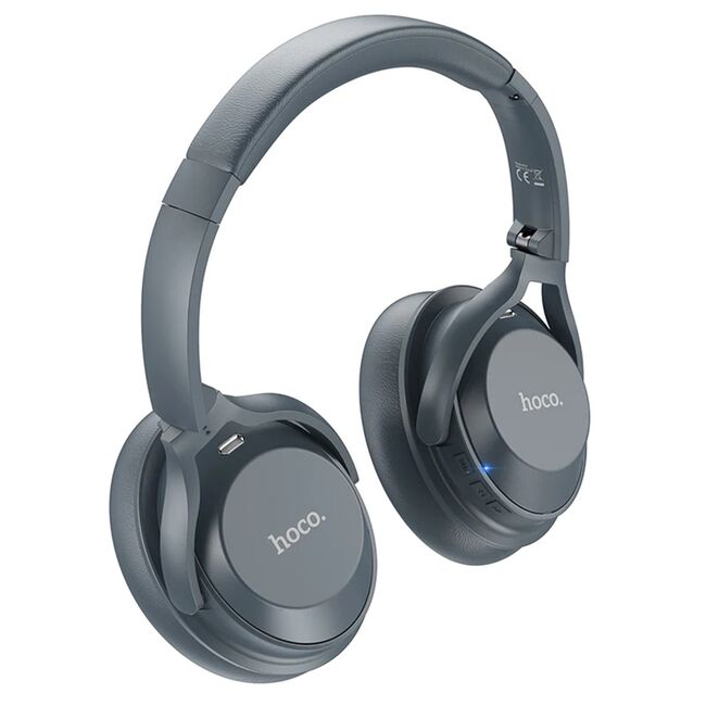 Casti on-ear Bluetooth ANC Hoco W37, multipoint, negru