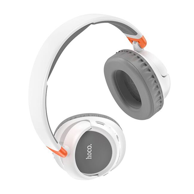 Casti wireless on-ear Jack 3.5mm, card TF Hoco W43, alb