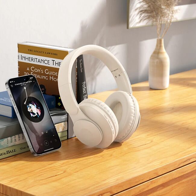 Casti Bluetooth wireless over-ear cu microfon Hoco W45, negru