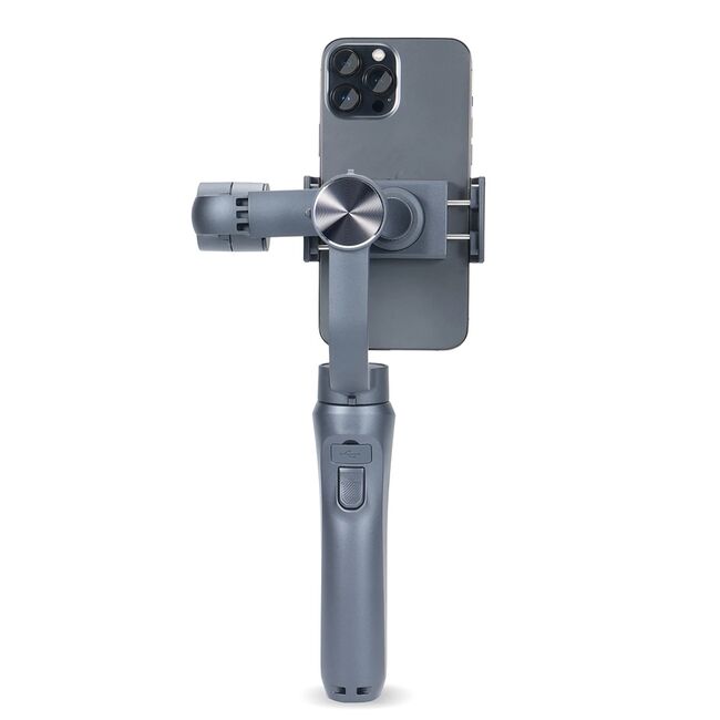 Stabilizator imagine pentru telefon cu trepied, Gimbal cu 3 axe, Inception Mode, Face Tracking, Remote Control, Zoom, 4000 mAh, negru