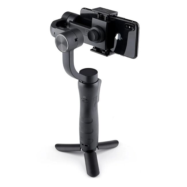 Gimbal telefon 360° Face Tracking Techsuit S5, negru