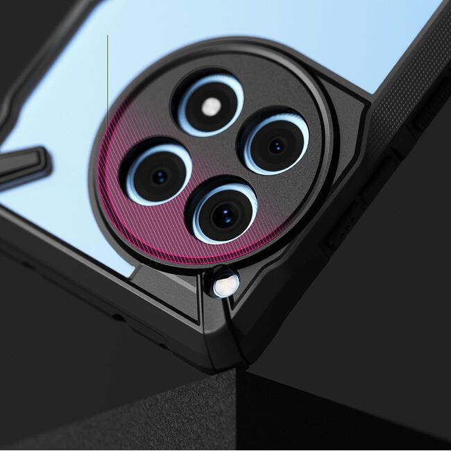 Husa OnePlus 12R Ringke Fusion X, transparent / negru