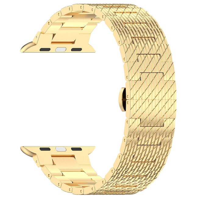 Curea pentru Apple Watch 4, 5, 6, 7, 8, 9, SE, SE2, Ultra, Ultra 2 (42/44/45/49mm) - auriu