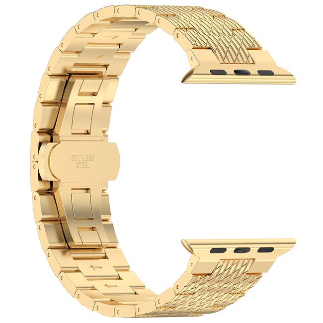 Curea pentru Apple Watch 4, 5, 6, 7, 8, 9, SE, SE2, Ultra, Ultra 2 (42/44/45/49mm) - auriu