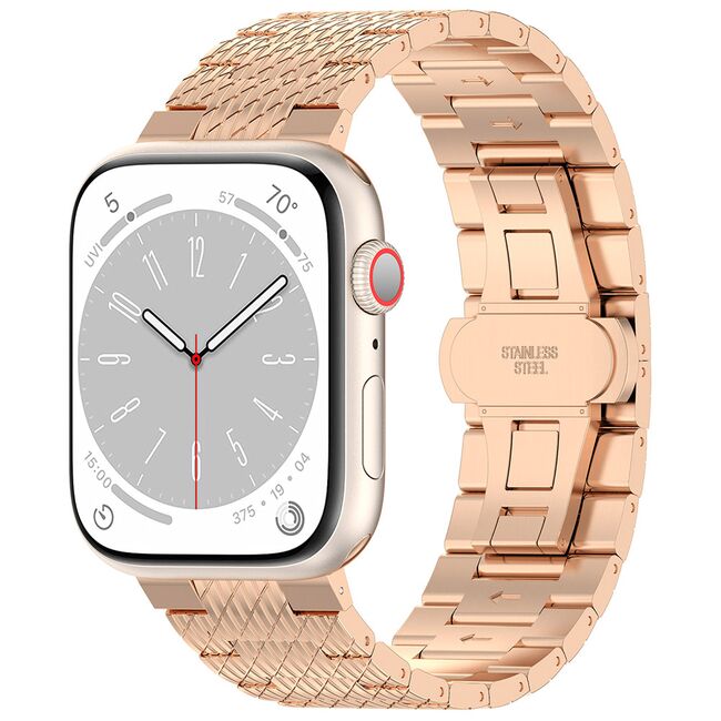 Curea pentru Apple Watch 4, 5, 6, 7, 8, 9, SE, SE2, Ultra, Ultra 2 (42/44/45/49mm) - roz inchis