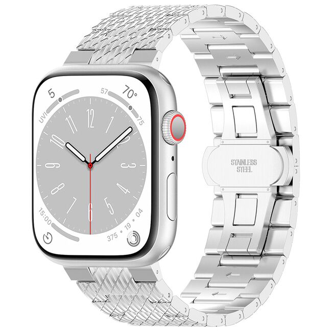 Curea pentru Apple Watch 4, 5, 6, 7, 8, 9, SE, SE2, Ultra, Ultra 2 (42/44/45/49mm) - argintiu