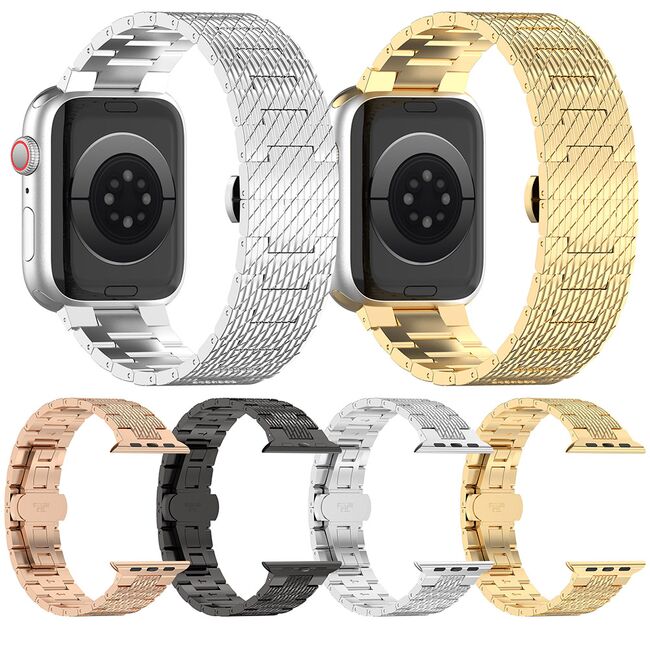 Curea pentru Apple Watch 4, 5, 6, 7, 8, 9, SE, SE2, Ultra, Ultra 2 (42/44/45/49mm) - argintiu