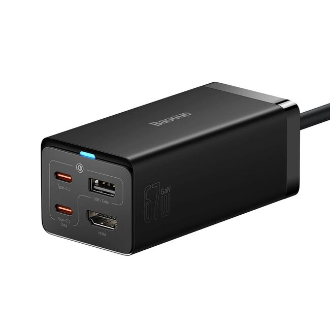 Statie de incarcare Charging Station GaN5 Pro (CCGP110201) - HDMI 4K, 2xType-C, USB, 67W, 1.5m, Cablu Type-C, 100W, 40Gbps, 1m, negru, CCGP110201