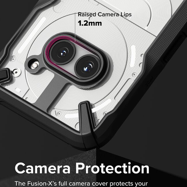 Husa Nothing Phone (2a), (2a) Plus Ringke Fusion X, transparent / negru