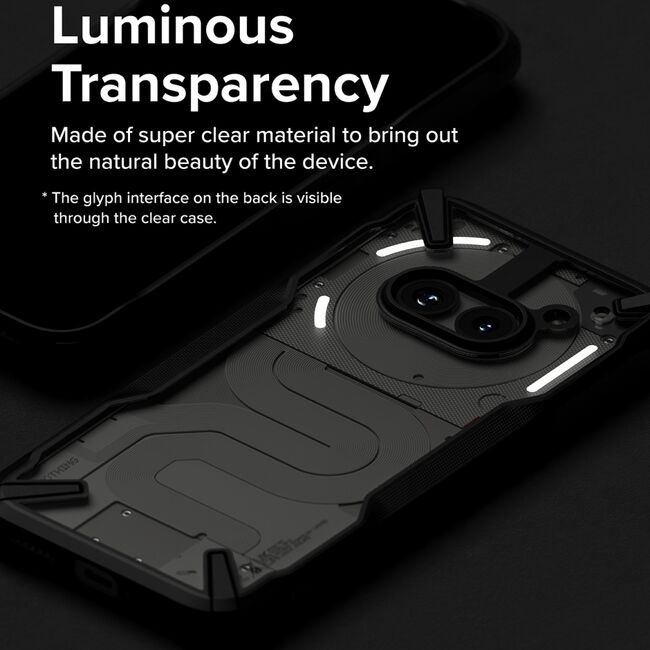 Husa Nothing Phone (2a), (2a) Plus Ringke Fusion X, transparent / negru
