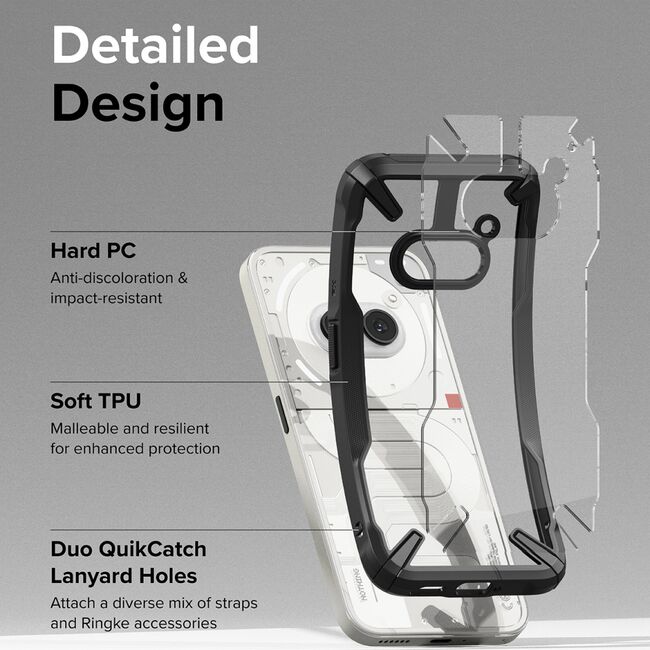 Husa Nothing Phone (2a), (2a) Plus Ringke Fusion X, transparent / gri