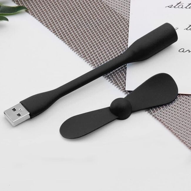 Mini ventilator portabil USB, flexibil Techsuit TUF1, negru