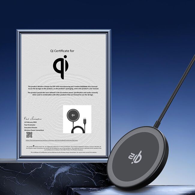 Suport auto bord incarcare wireless MagSafe Qi2 15W, Duzzona V4