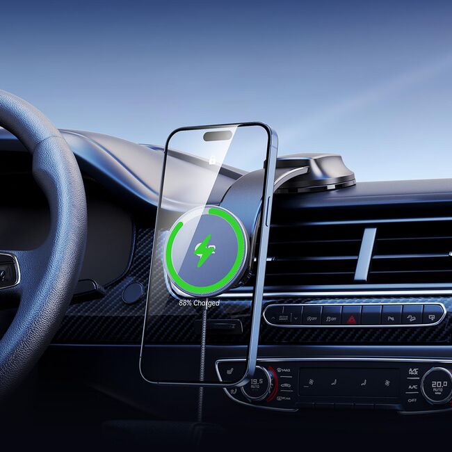 Suport auto bord incarcare wireless MagSafe Qi2 15W, Duzzona V4