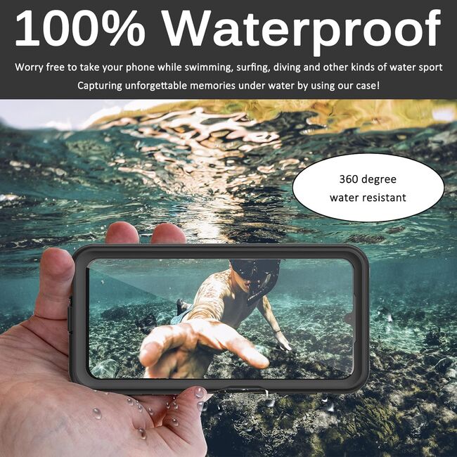 Pachet 360: Husa cu folie integrata Samsung Galaxy A14 ShockProof Dust-Water Proof Full Body, negru