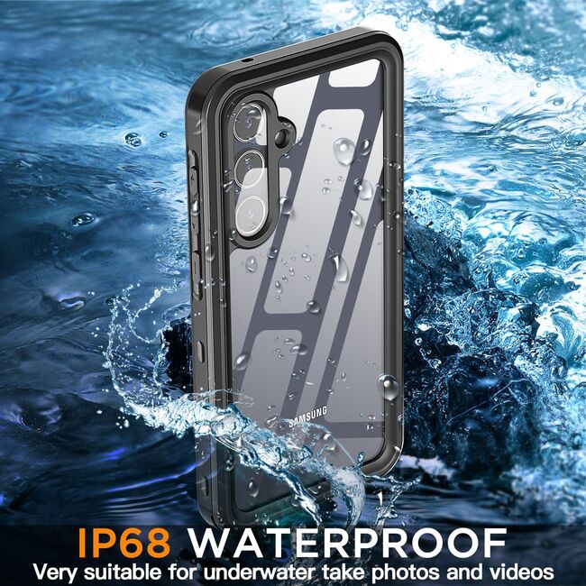 Pachet 360: Husa cu folie integrata Samsung Galaxy A35 5G ShockProof Dust-Water Proof Full Body, negru