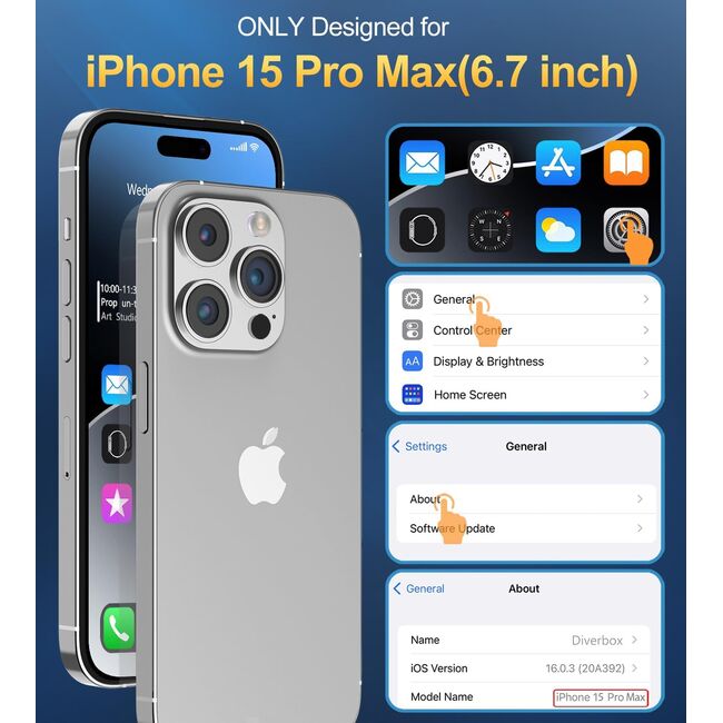 Pachet 360: Husa cu folie integrata iPhone 14 Pro Max cu MagSafe, ShockProof Dust-Water Proof Full Body, negru