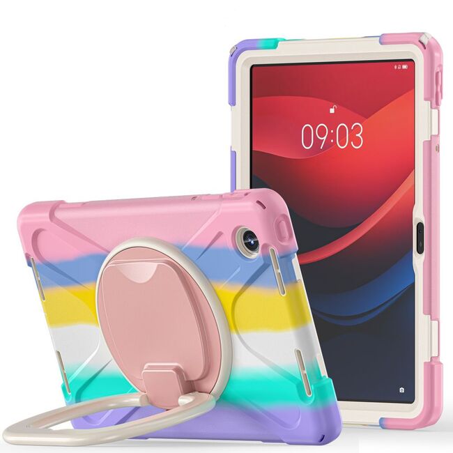 Pachet 360: Husa cu folie integrata Lenovo Tab M11 11 inch Shockproof Armor, multicolor