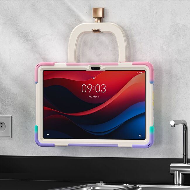 Pachet 360: Husa cu folie integrata Lenovo Tab M11 11 inch Shockproof Armor, multicolor